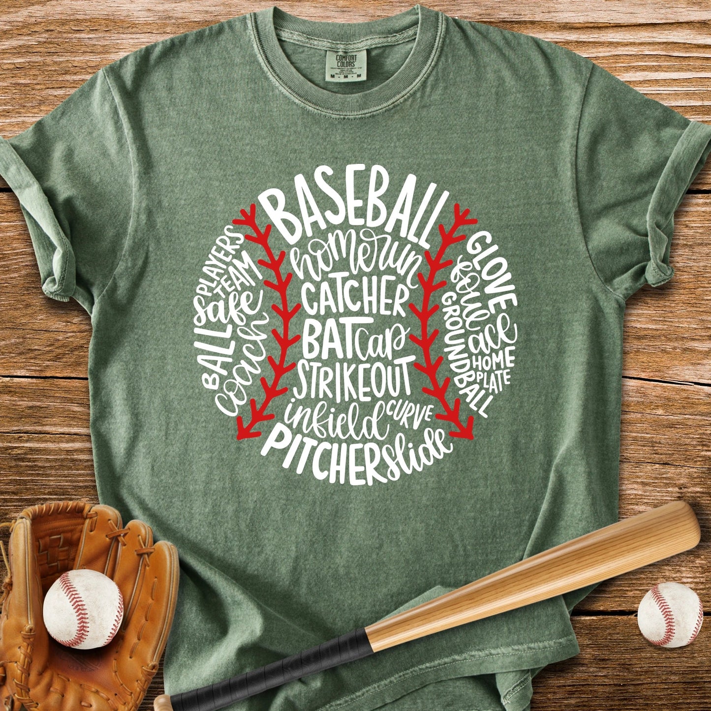 Baseball Words - HomeRun PrintsComfort Colors