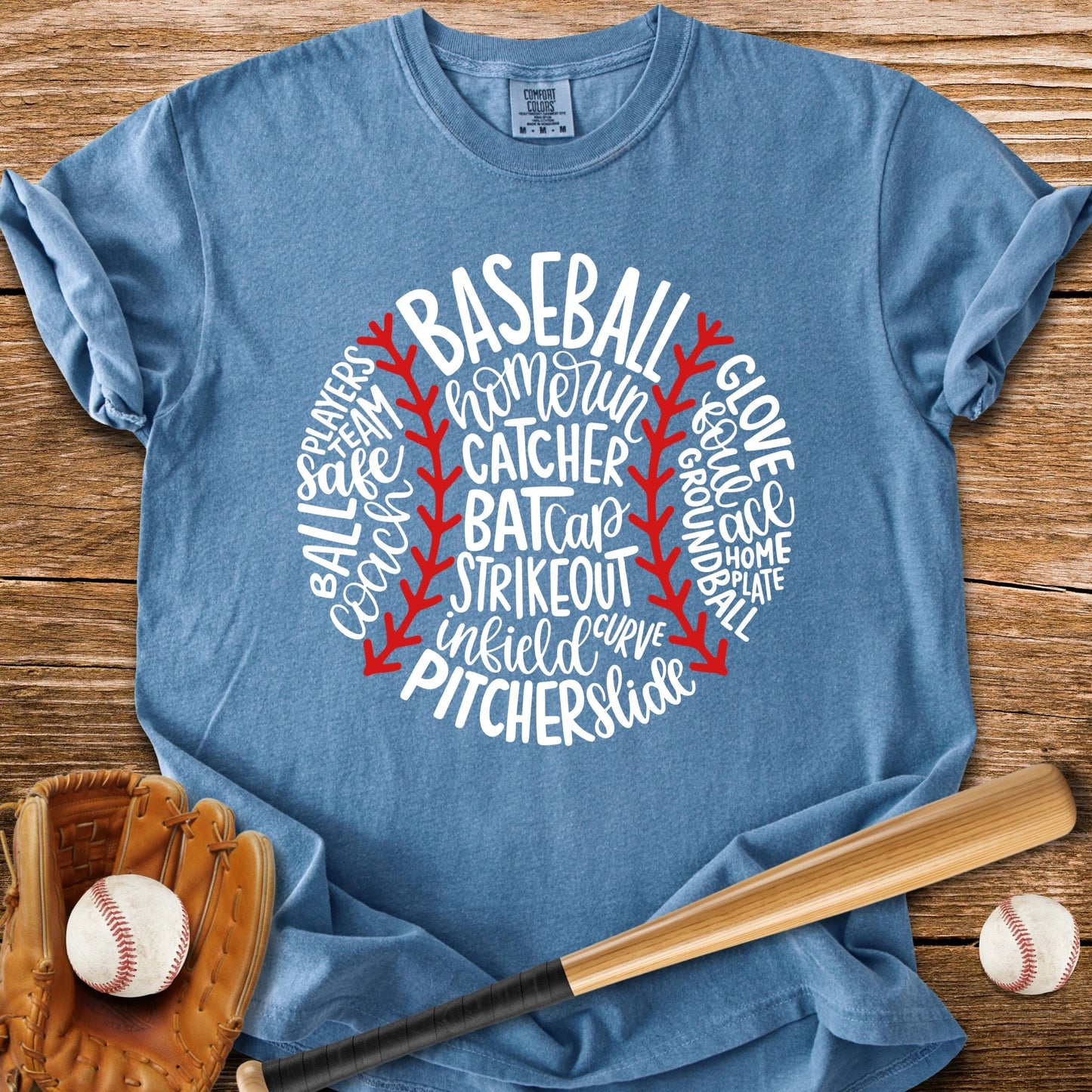 Baseball Words - HomeRun PrintsComfort Colors