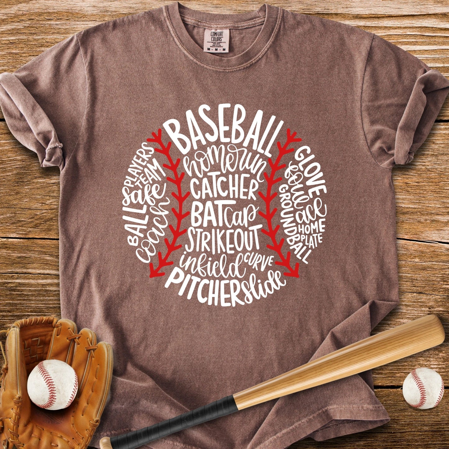 Baseball Words - HomeRun PrintsComfort Colors