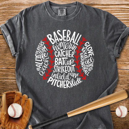 Baseball Words - HomeRun PrintsComfort Colors