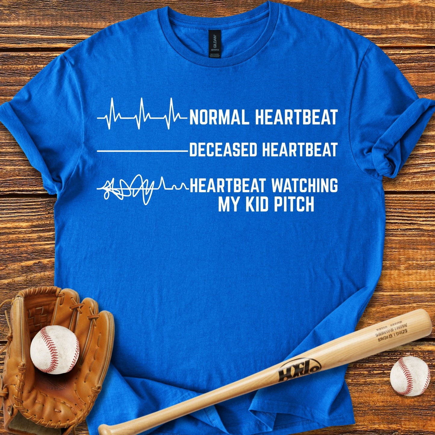 Baseball Heartbeat Parents T-shirt - HomeRun PrintsT-Shirt