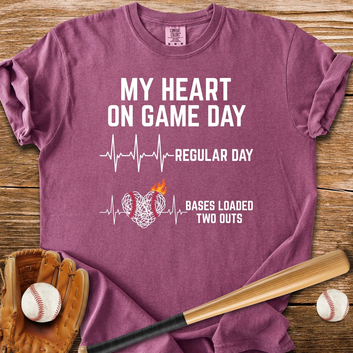 Bases Loaded Races My Heart - HomeRun PrintsComfort Colors
