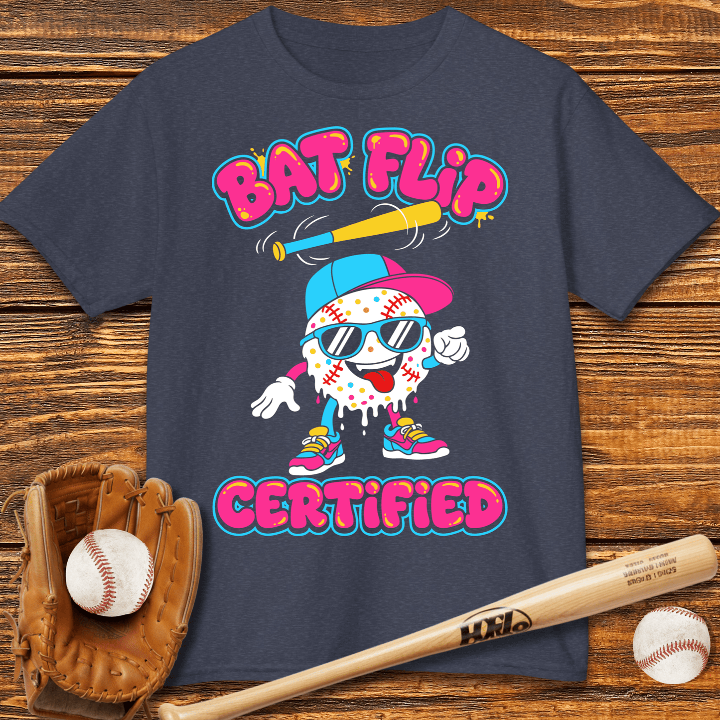 Bat Flip Certified Kids T-shirt - HomeRun PrintsKids clothes