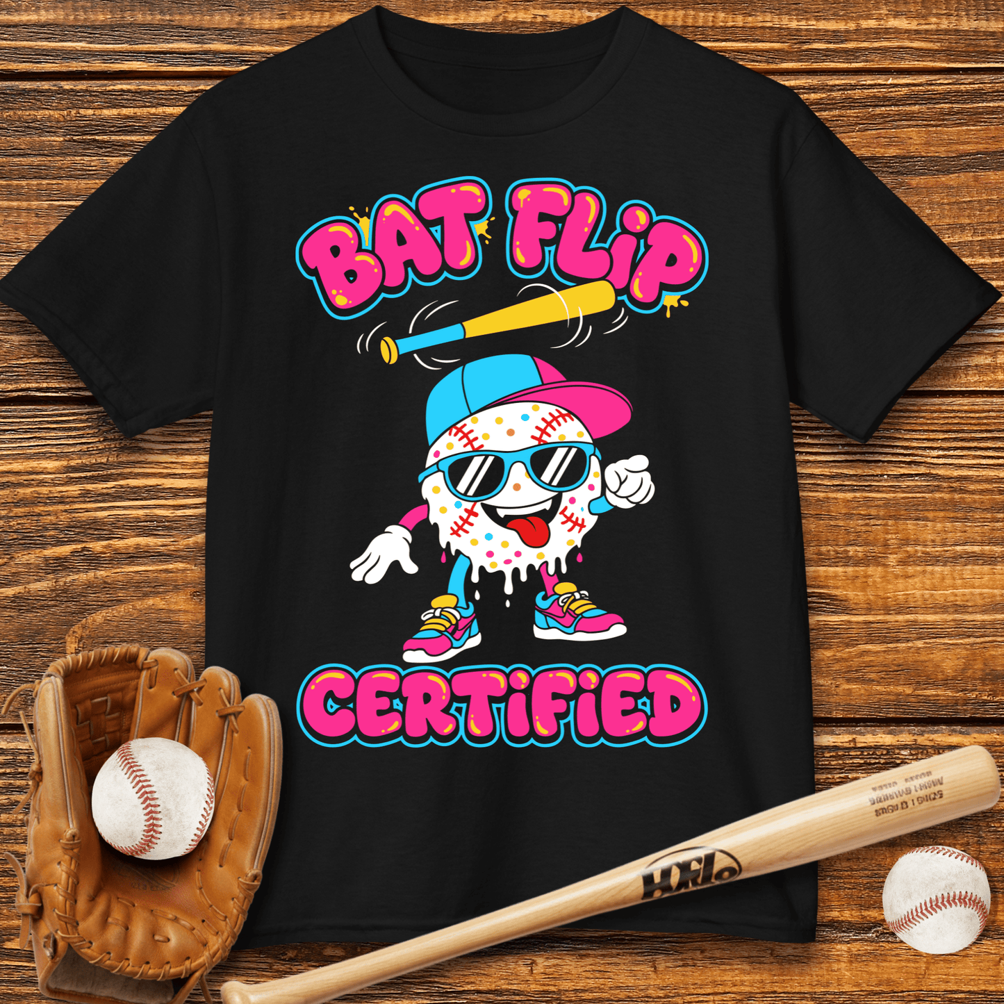 Bat Flip Certified Kids T-shirt - HomeRun PrintsKids clothes