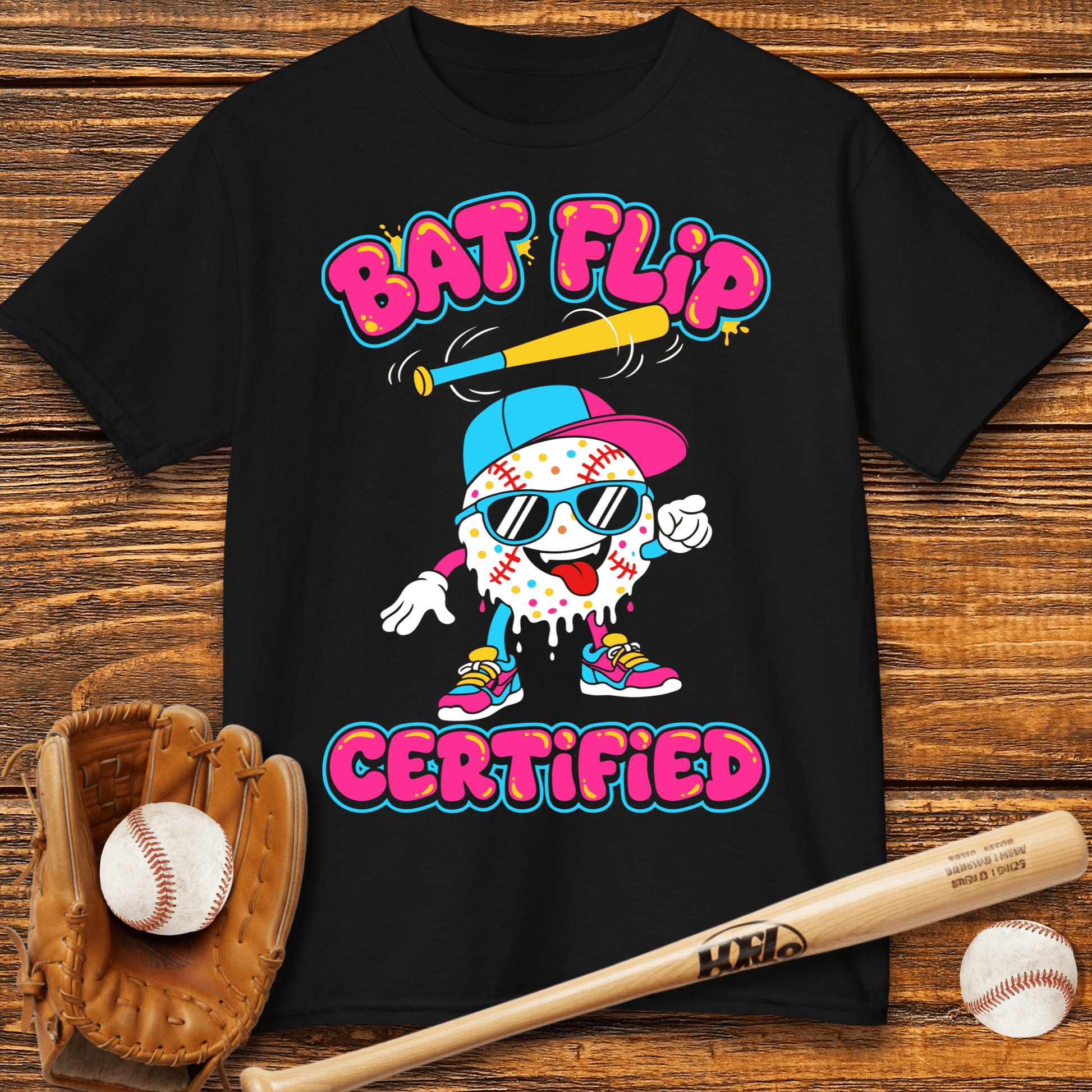 Bat Flip Certified Kids T-shirt - HomeRun PrintsKids clothes