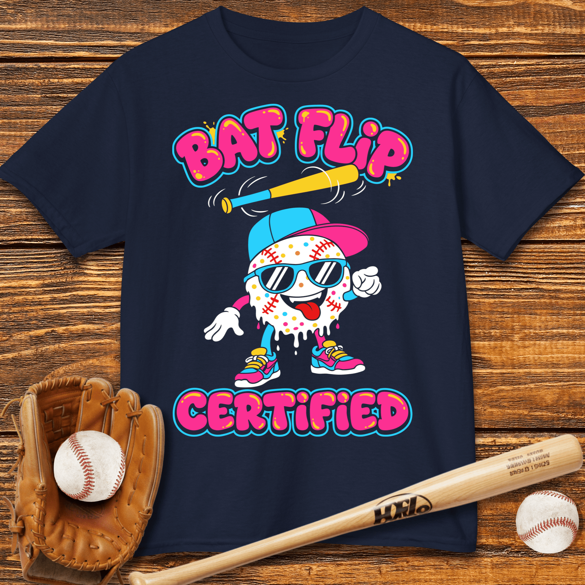 Bat Flip Certified Kids T-shirt - HomeRun PrintsKids clothes