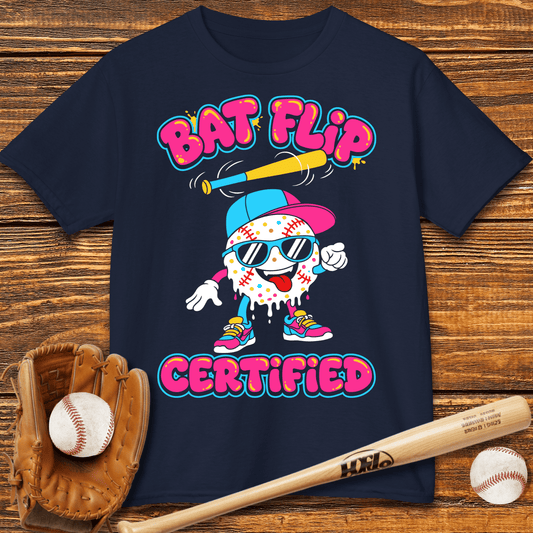 Bat Flip Certified Kids T-shirt - HomeRun PrintsKids clothes