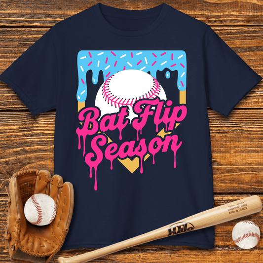 Bat Flip Season Kids T-shirt - HomeRun PrintsKids clothes