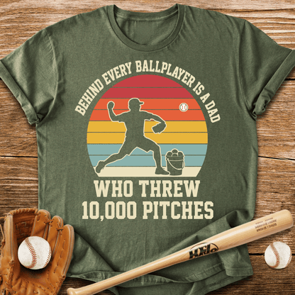 Behind Every Ballplayer A Dad T-Shirt - HomeRun PrintsT-Shirt