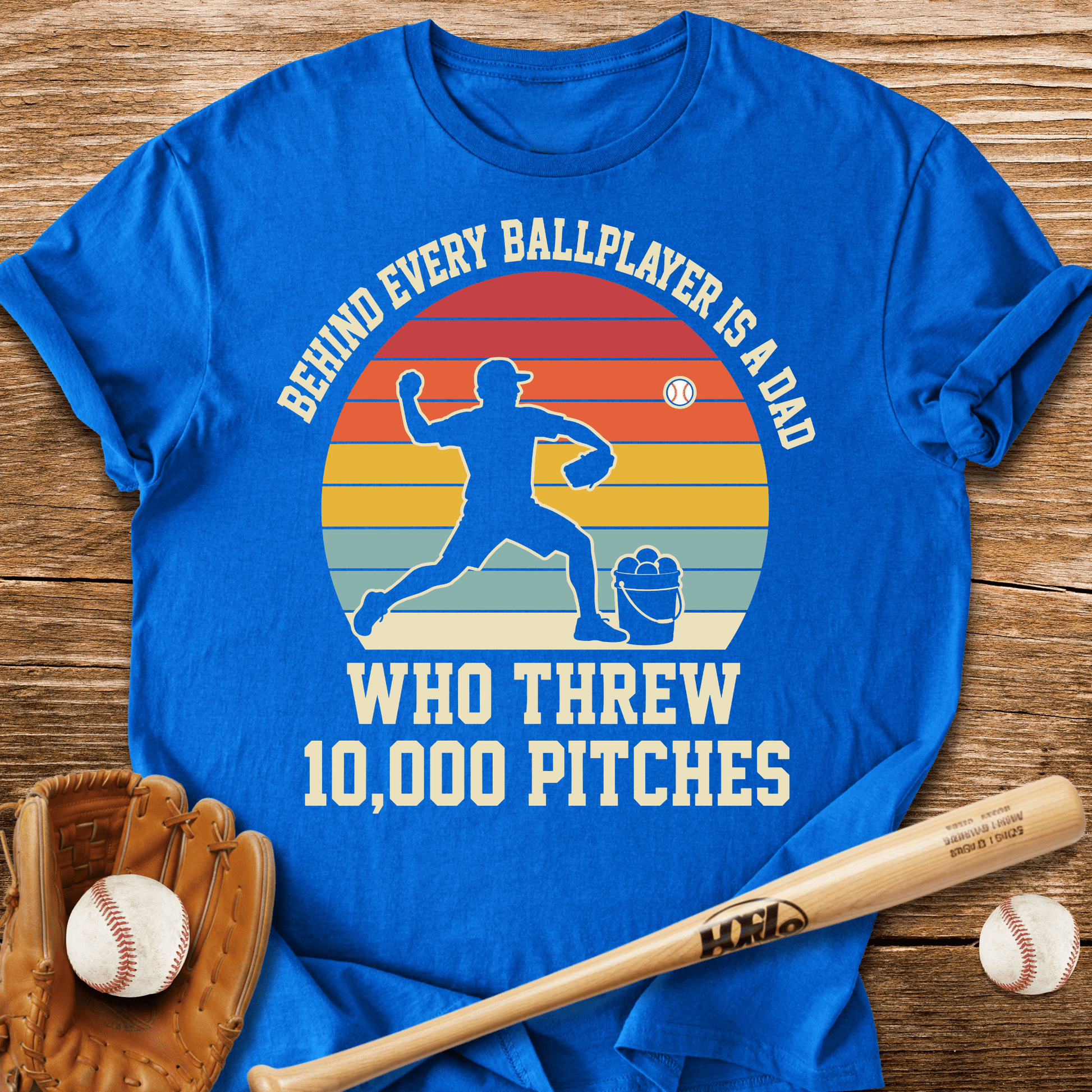 Behind Every Ballplayer A Dad T-Shirt - HomeRun PrintsT-Shirt
