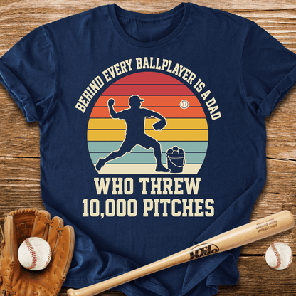Behind Every Ballplayer A Dad T-Shirt - HomeRun PrintsT-Shirt