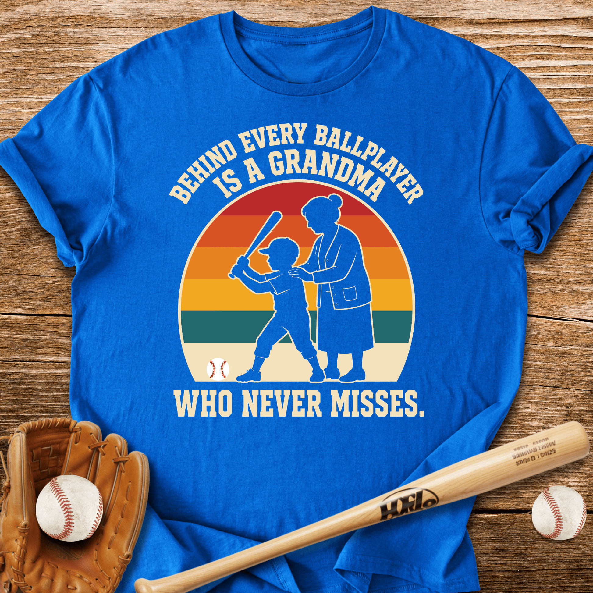 Behind Every Ballplayer A Grandma T-Shirt - HomeRun PrintsT-Shirt