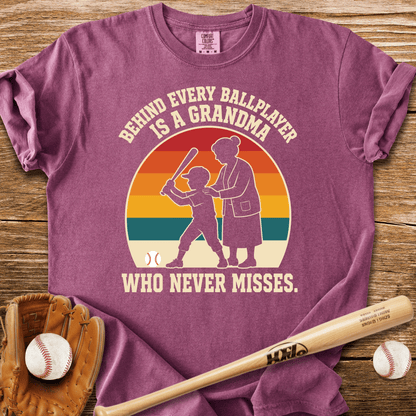 Behind Every Ballplayer A Grandma T-Shirt - HomeRun PrintsComfort Colors