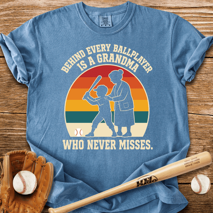 Behind Every Ballplayer A Grandma T-Shirt - HomeRun PrintsComfort Colors