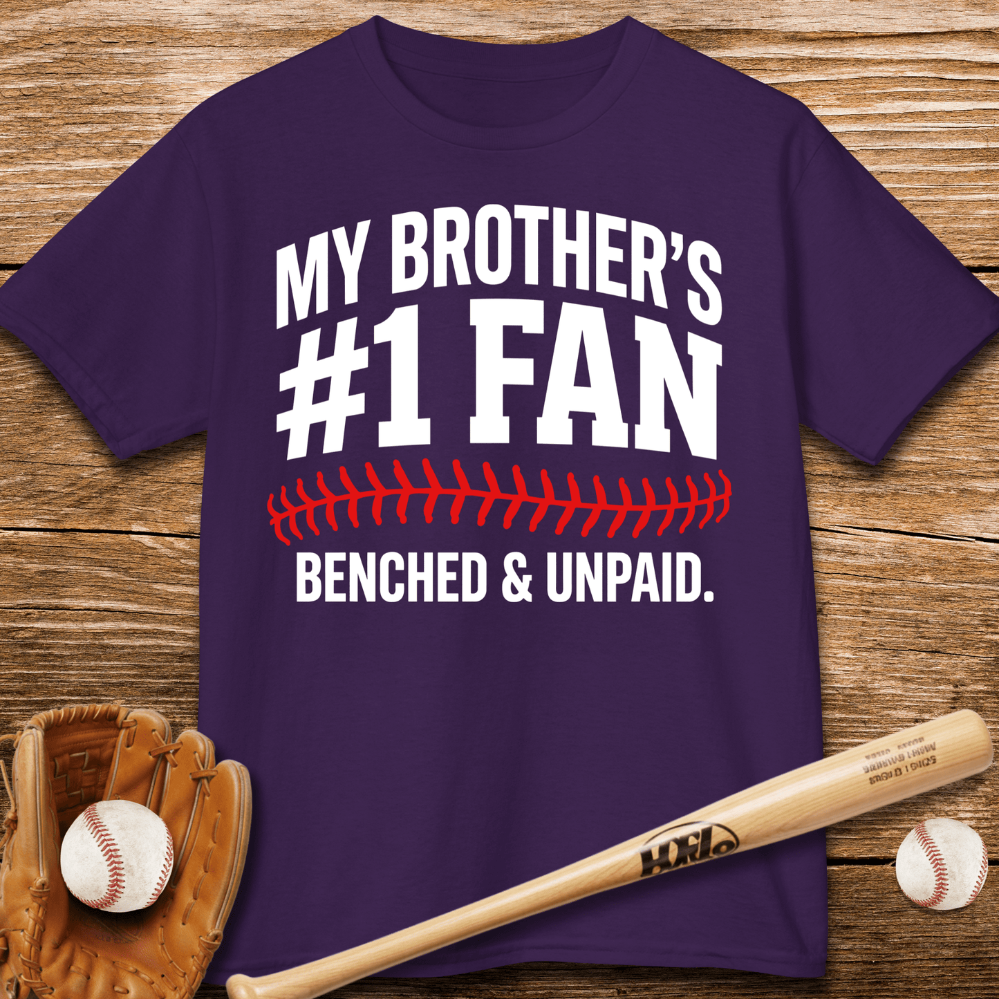 Benched Baseball Sibling Kids T-shirt - HomeRun PrintsKids clothes