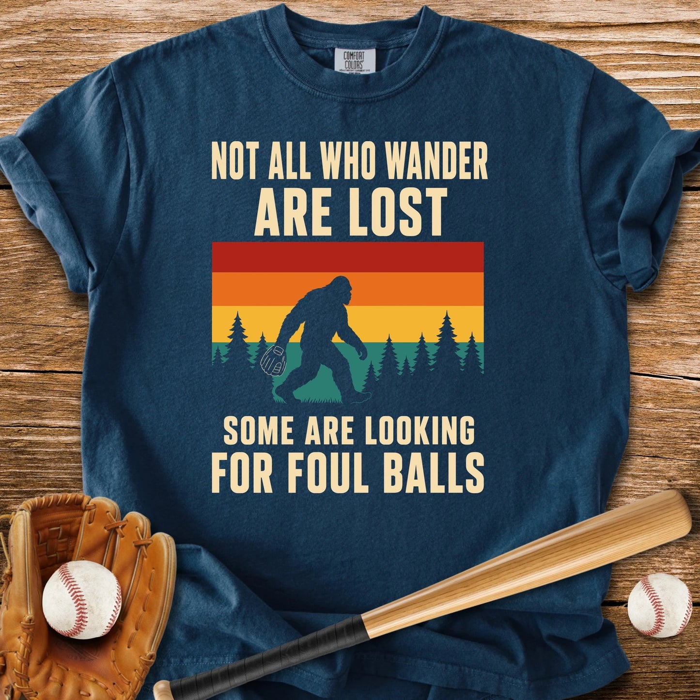 Bigfoot Foul Ball Hunter - HomeRun PrintsComfort Colors