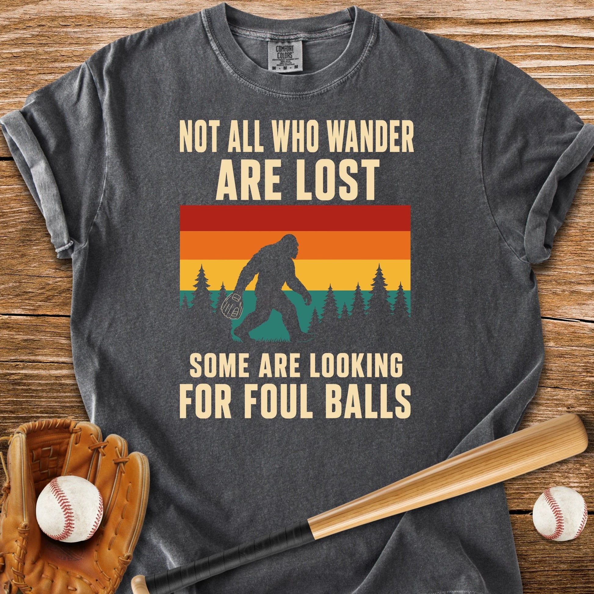 Bigfoot Foul Ball Hunter - HomeRun PrintsComfort Colors