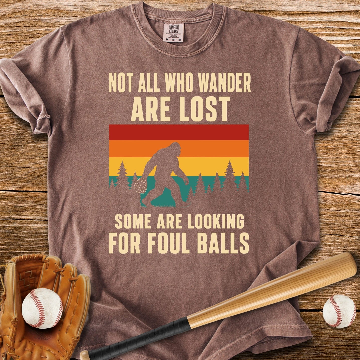 Bigfoot Foul Ball Hunter - HomeRun PrintsComfort Colors