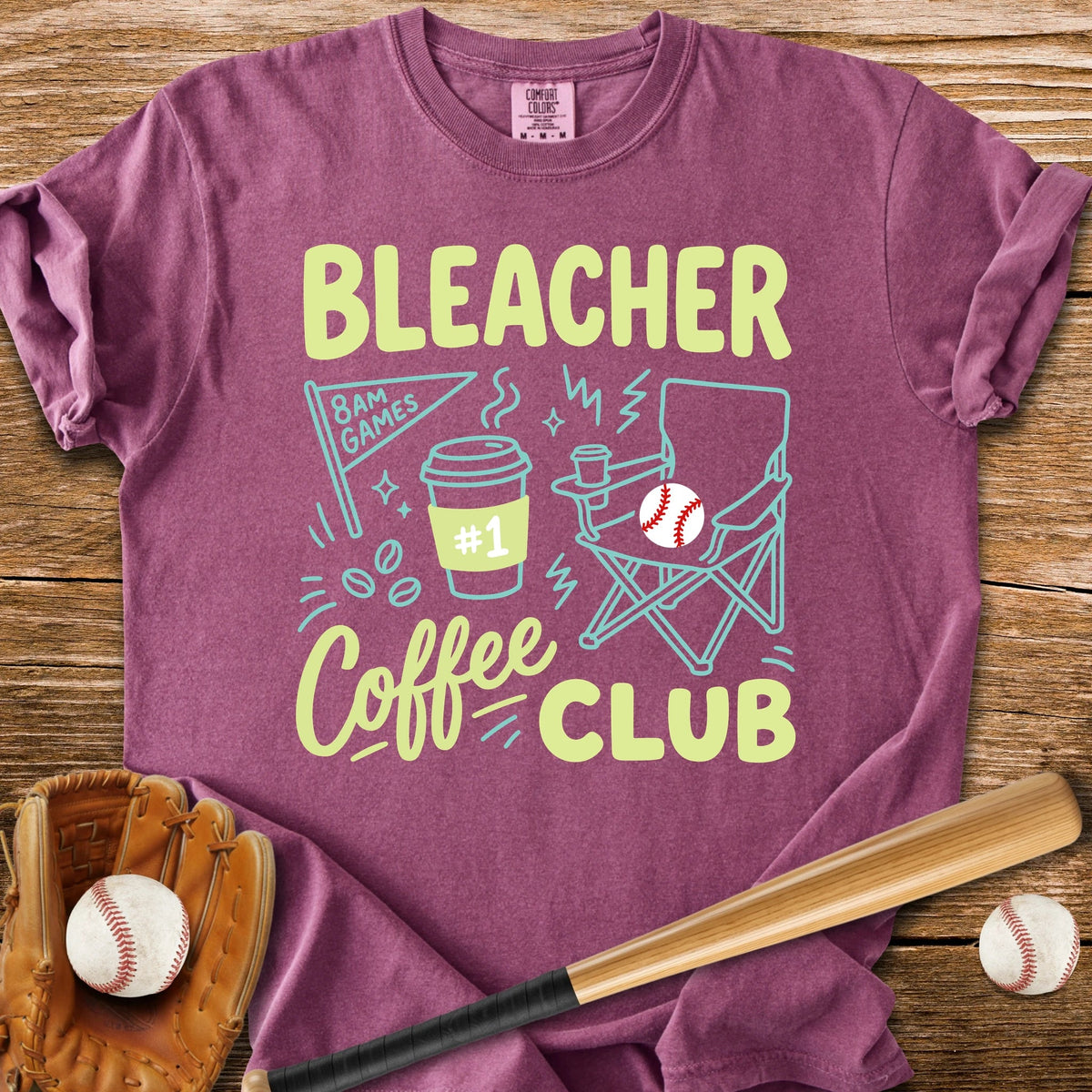Bleacher Coffee Club - HomeRun PrintsComfort Colors