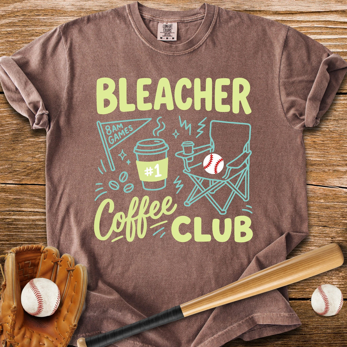 Bleacher Coffee Club - HomeRun PrintsComfort Colors