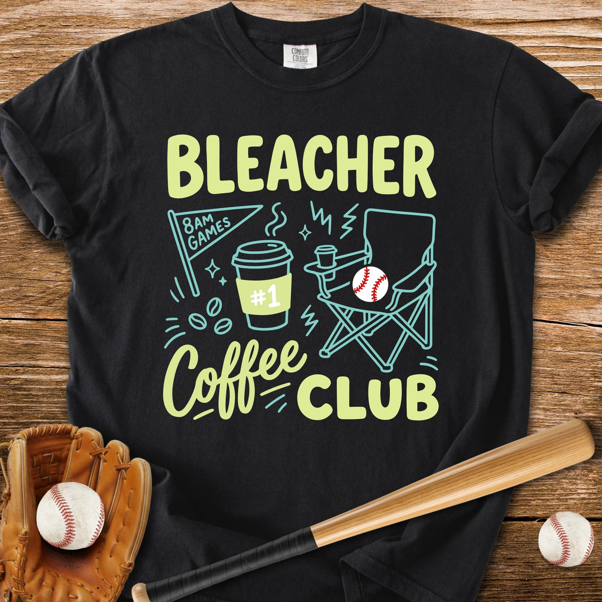 Bleacher Coffee Club - HomeRun PrintsComfort Colors