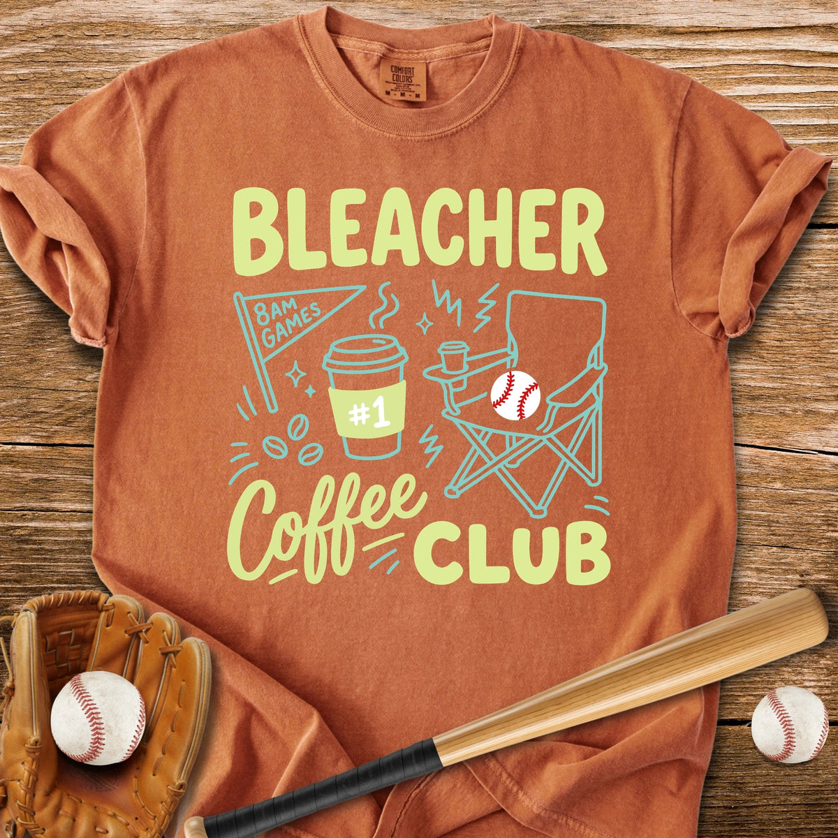 Bleacher Coffee Club - HomeRun PrintsComfort Colors