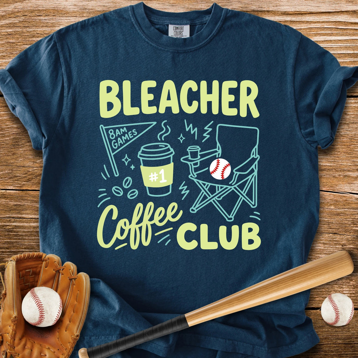 Bleacher Coffee Club - HomeRun PrintsComfort Colors
