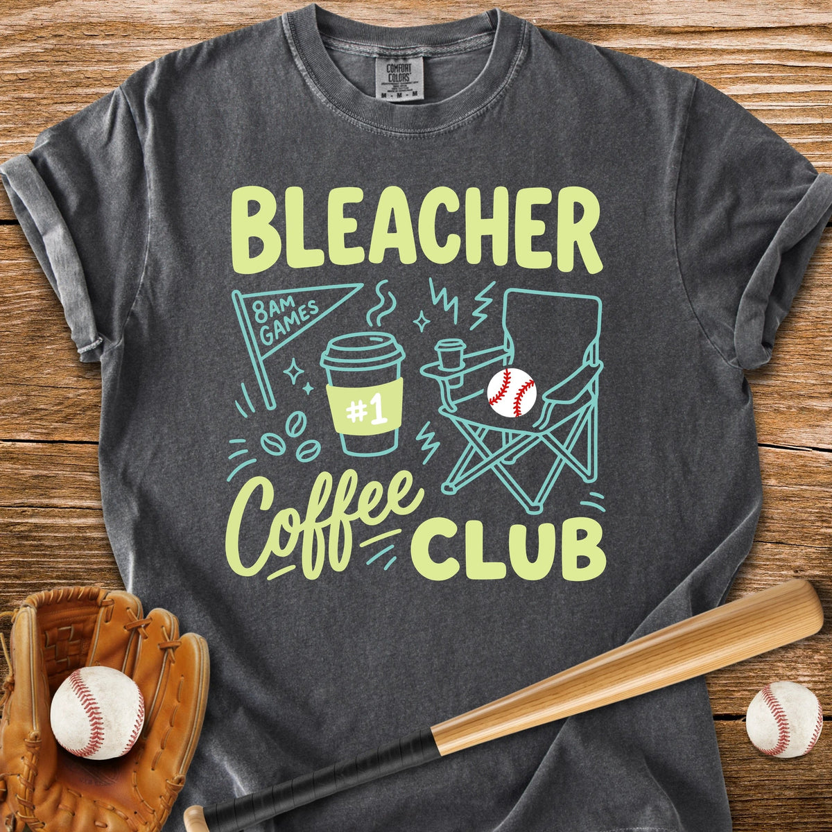Bleacher Coffee Club - HomeRun PrintsComfort Colors