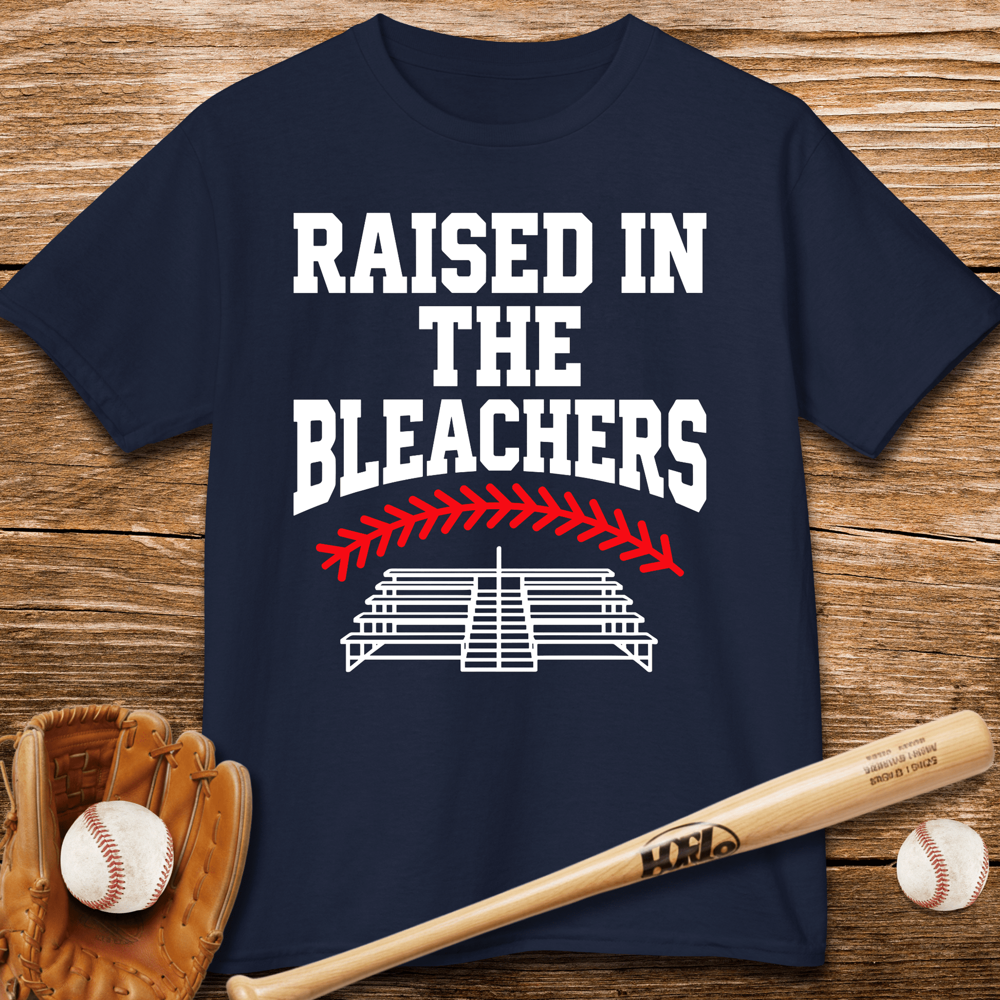 Bleacher Raised Baseball Fan Kids T-shirt - HomeRun PrintsKids clothes