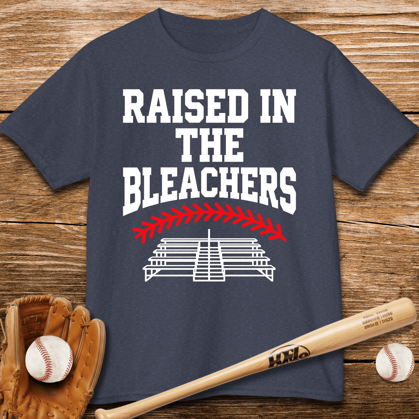 Bleacher Raised Baseball Fan Kids T-shirt - HomeRun PrintsKids clothes