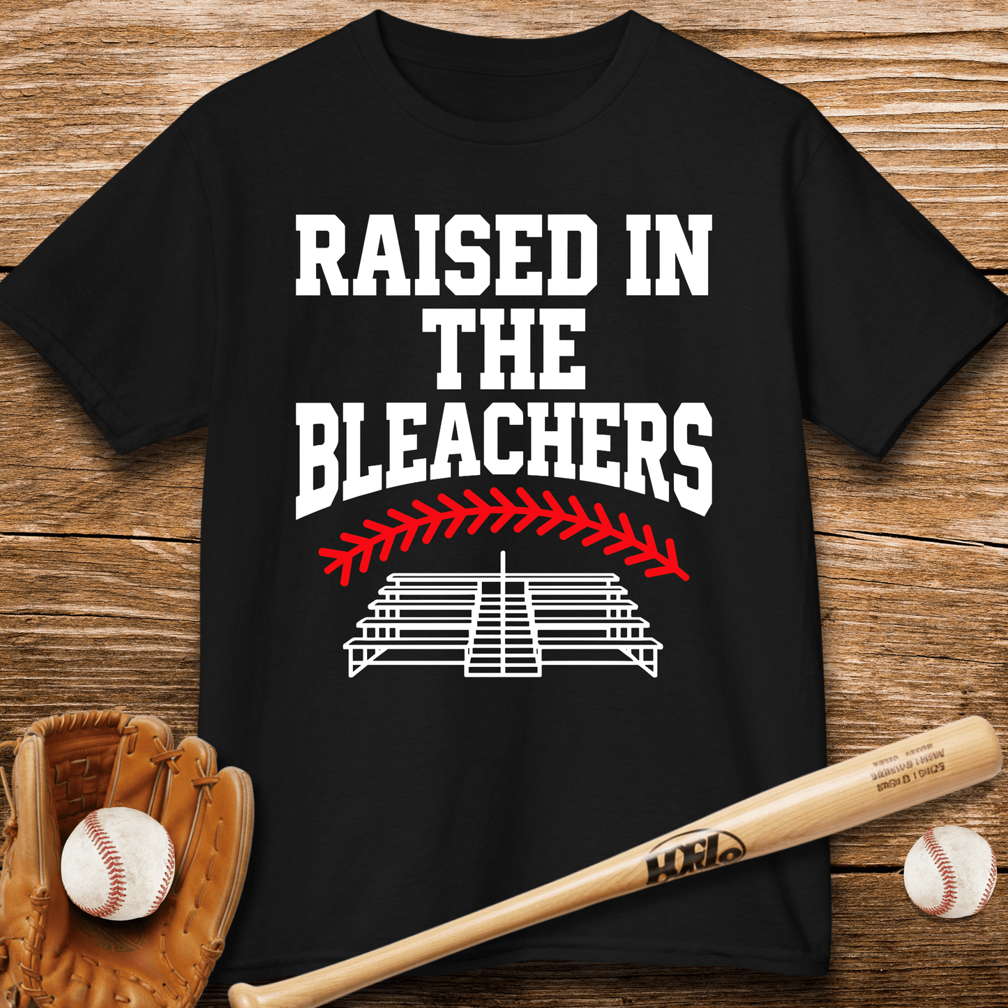 Bleacher Raised Baseball Fan Kids T-shirt - HomeRun PrintsKids clothes