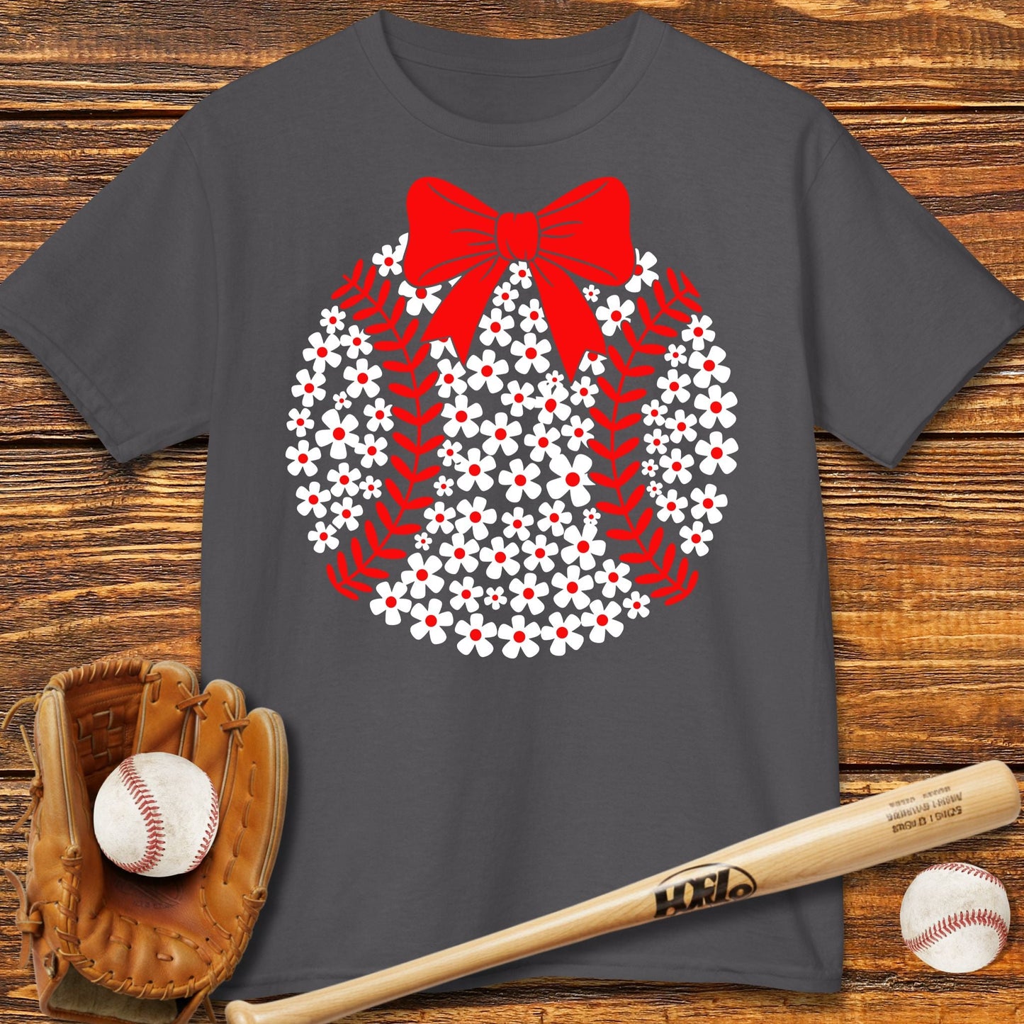 Boho Flower Baseball Kids T-shirt - HomeRun PrintsKids clothes