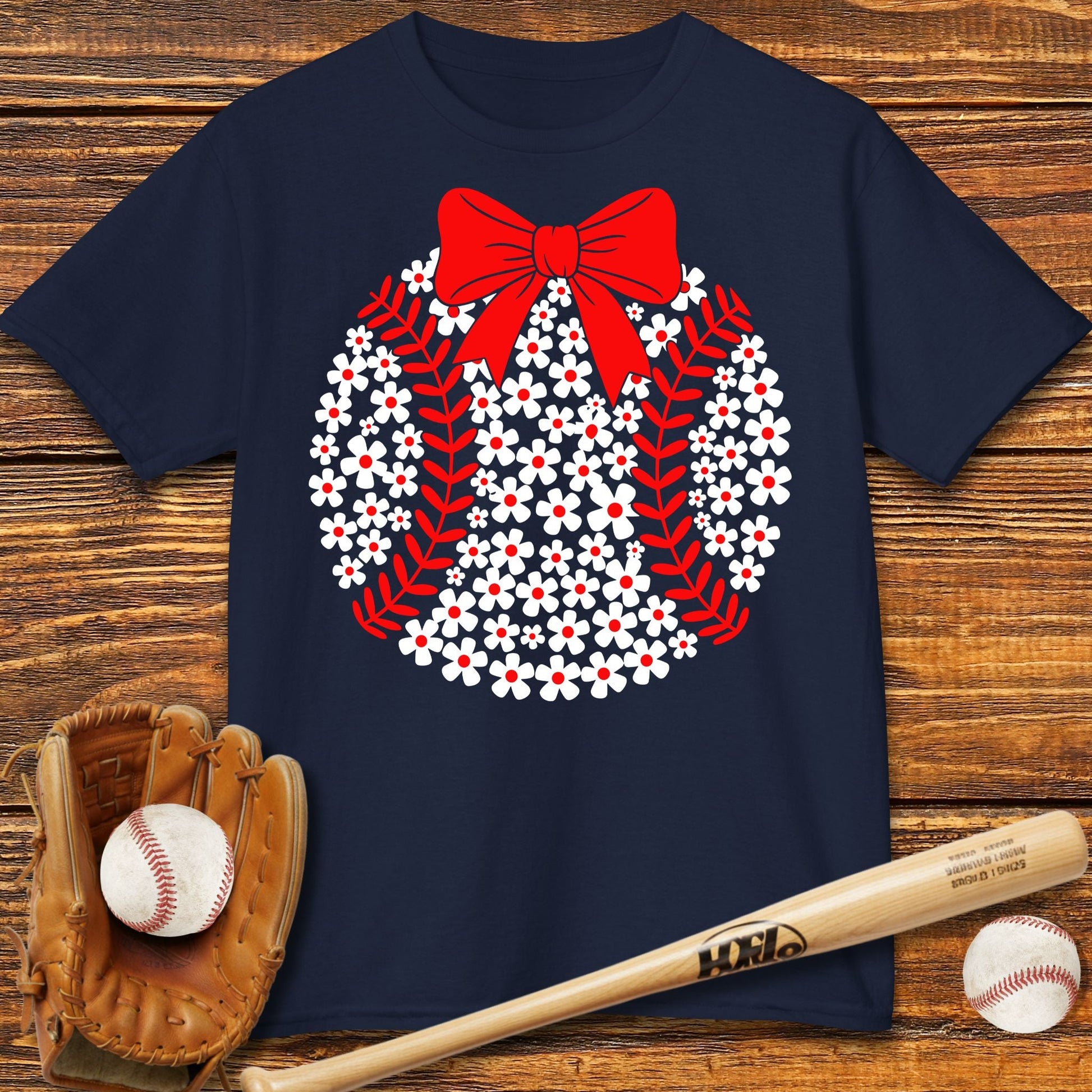 Boho Flower Baseball Kids T-shirt - HomeRun PrintsKids clothes