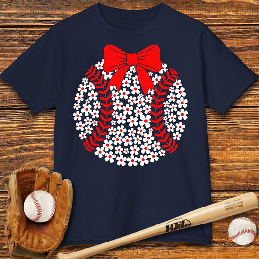 Boho Flower Baseball Kids T-shirt - HomeRun PrintsKids clothes