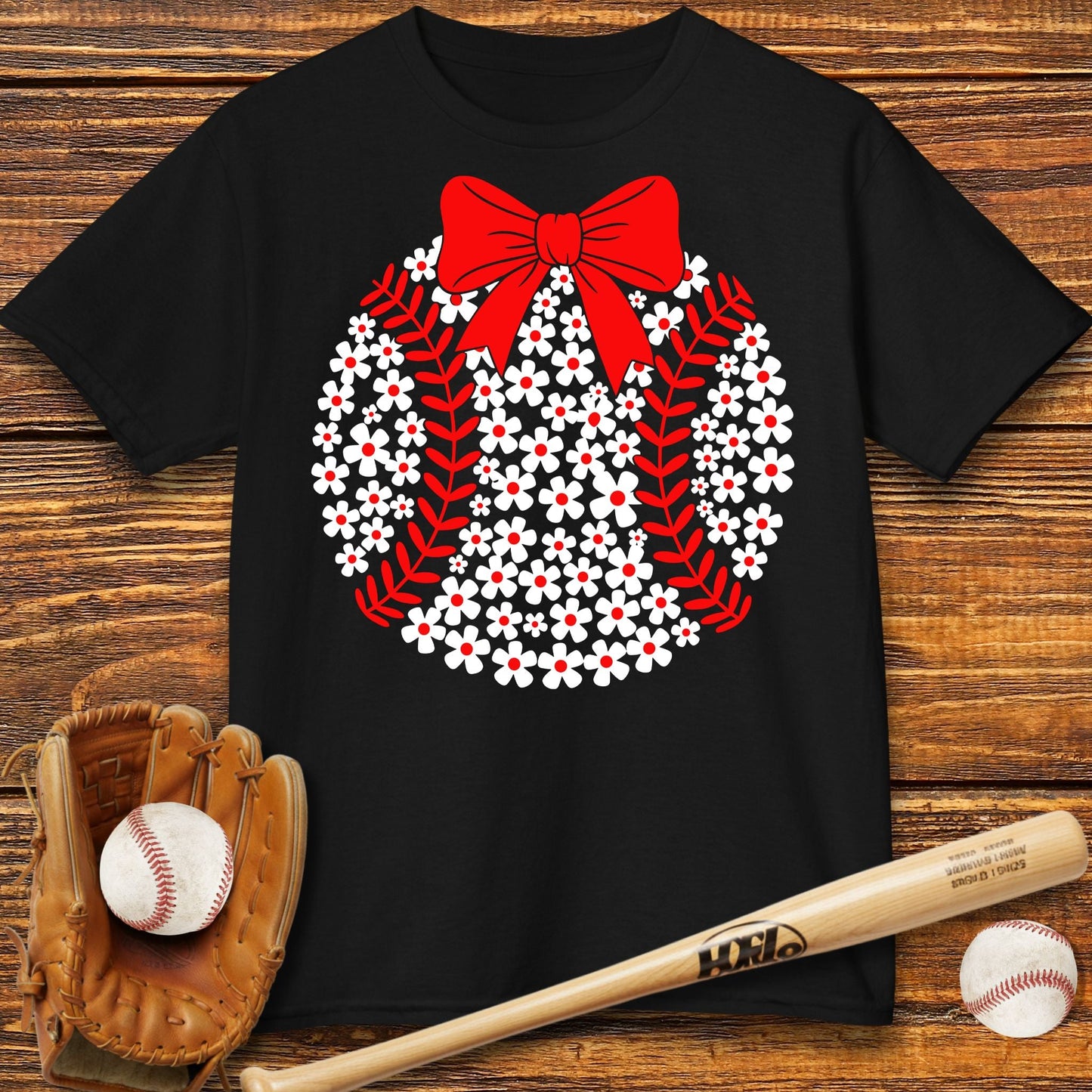 Boho Flower Baseball Kids T-shirt - HomeRun PrintsKids clothes