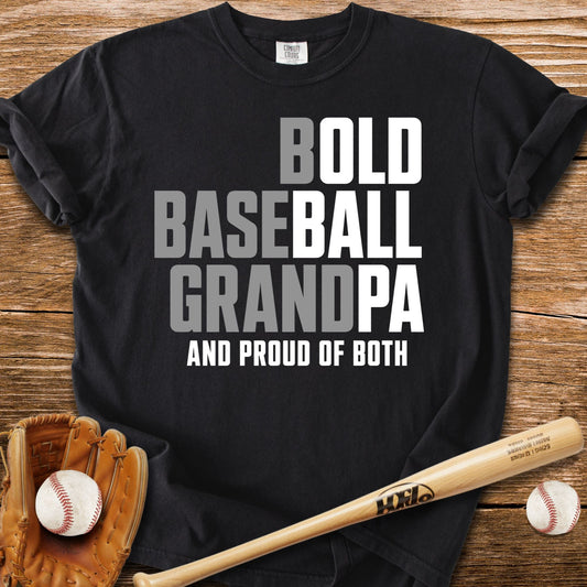 Bold Baseball Grandpa Pride T-Shirt - HomeRun PrintsComfort Colors