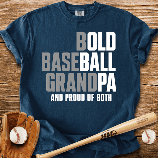 Bold Baseball Grandpa Pride T-Shirt - HomeRun PrintsComfort Colors