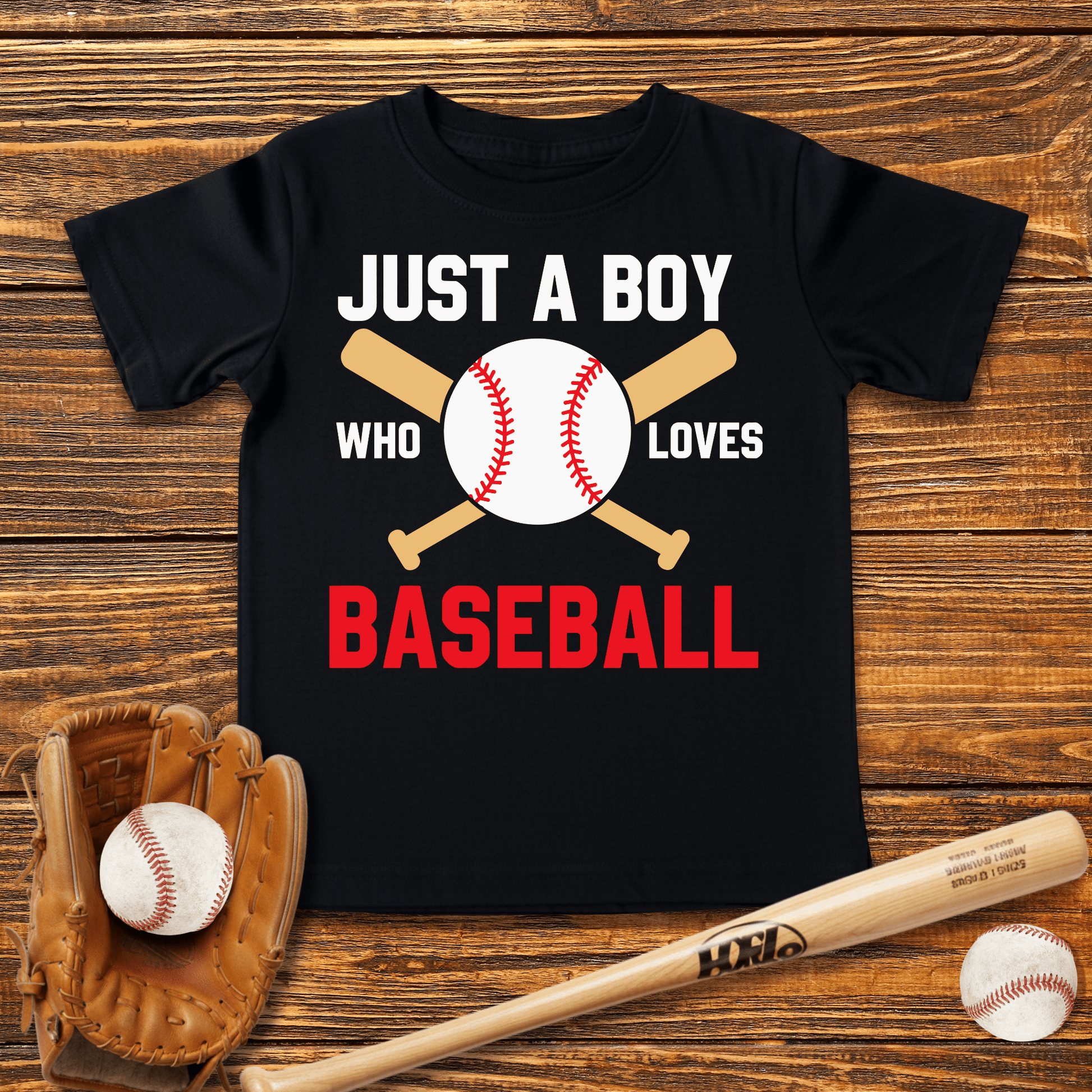 Boy Who Loves Baseball Infant Baby T-Shirt - HomeRun PrintsBaby T-Shirt