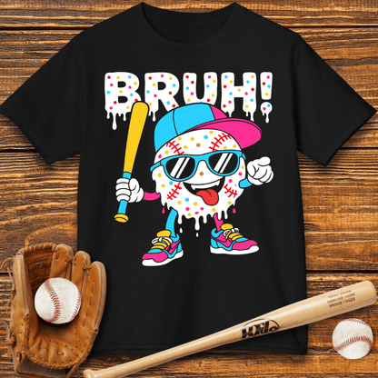 Bruh Baseball Drip Kids T-shirt - HomeRun PrintsKids clothes