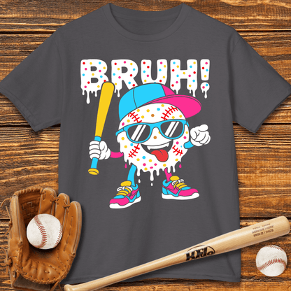 Bruh Baseball Drip Kids T-shirt - HomeRun PrintsKids clothes