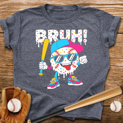 Bruh Baseball Drip Youth Tee - HomeRun PrintsKids clothes