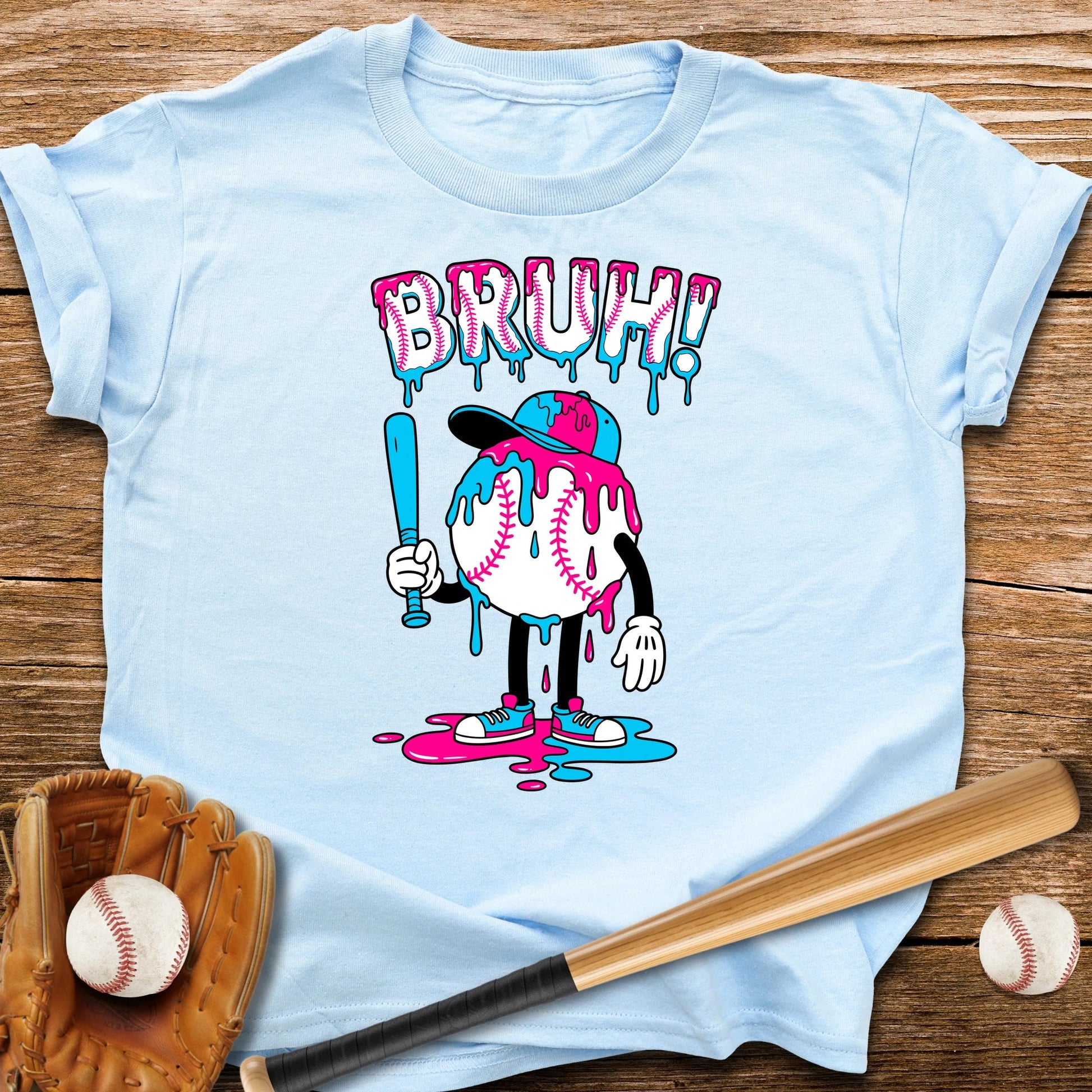 Bruh Baseball Drip Youth Tee - HomeRun PrintsKids clothes
