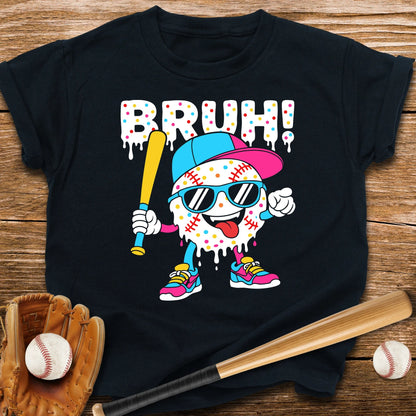 Bruh Baseball Drip Youth Tee - HomeRun PrintsKids clothes