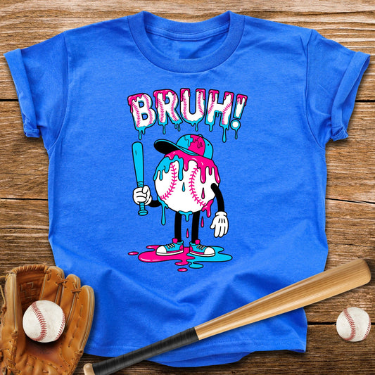 Bruh Baseball Drip Youth Tee - HomeRun PrintsKids clothes