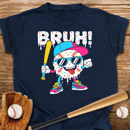 Bruh Baseball Drip Youth Tee - HomeRun PrintsKids clothes