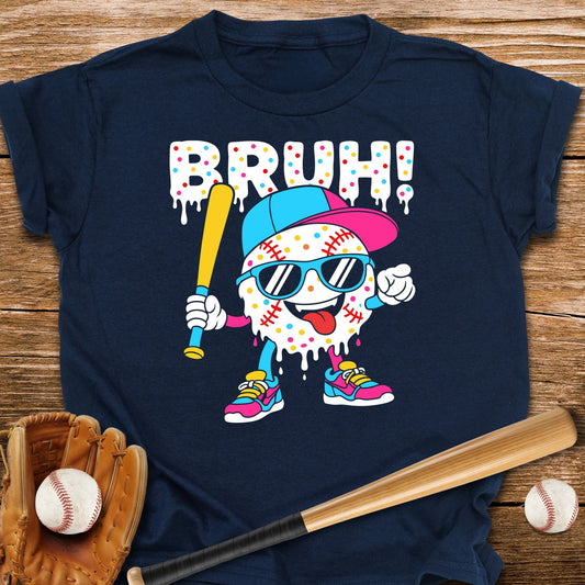 Bruh Baseball Drip Youth Tee - HomeRun PrintsKids clothes