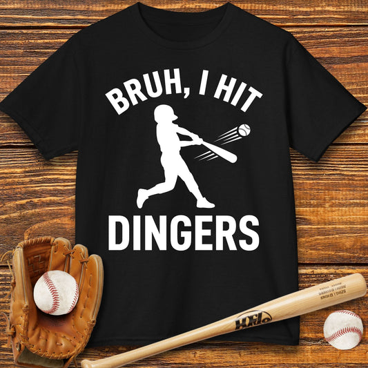 Bruh I Hit Dingers Kids T-shirt - HomeRun PrintsKids clothes