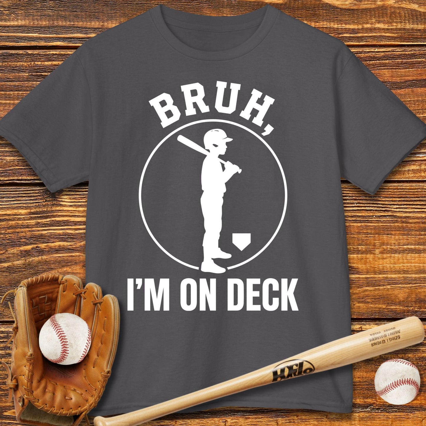 Bruh I'm On Deck Kids T-shirt - HomeRun PrintsKids clothes