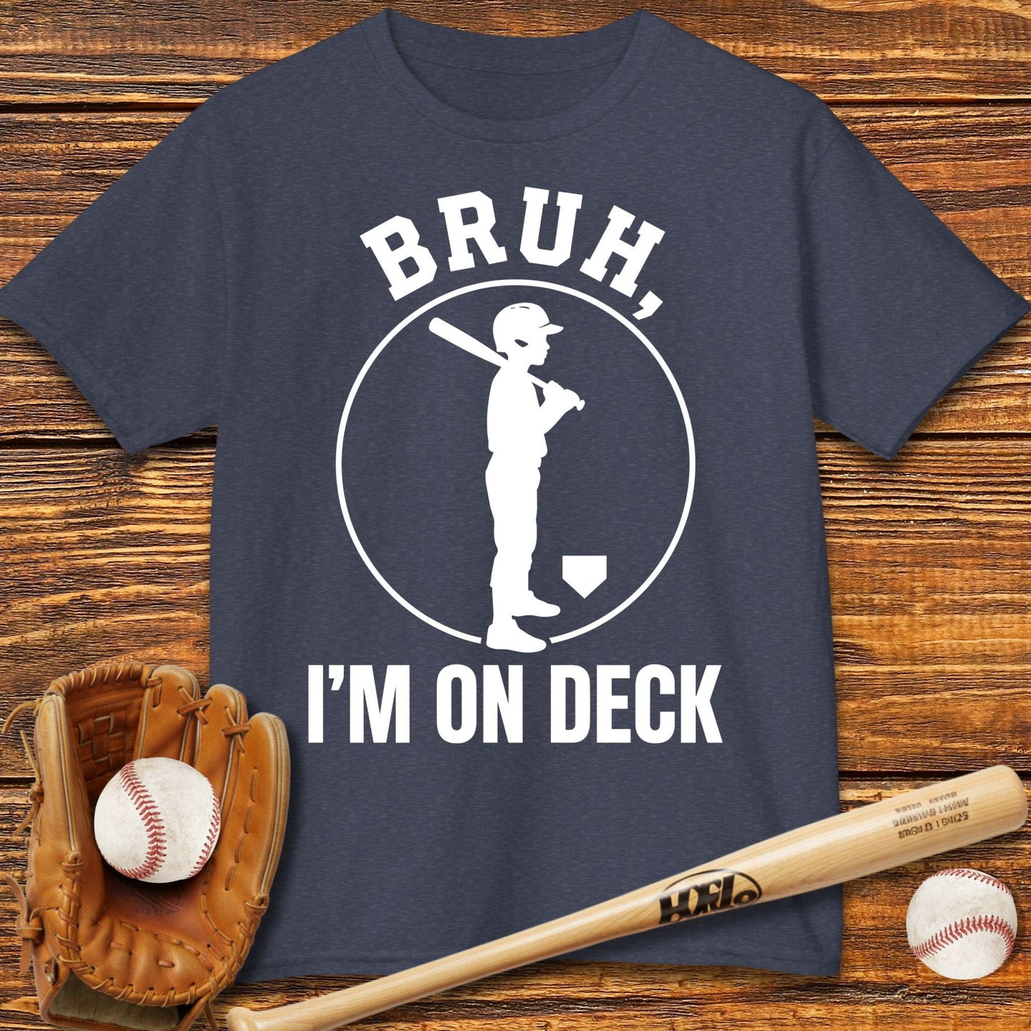 Bruh I'm On Deck Kids T-shirt - HomeRun PrintsKids clothes