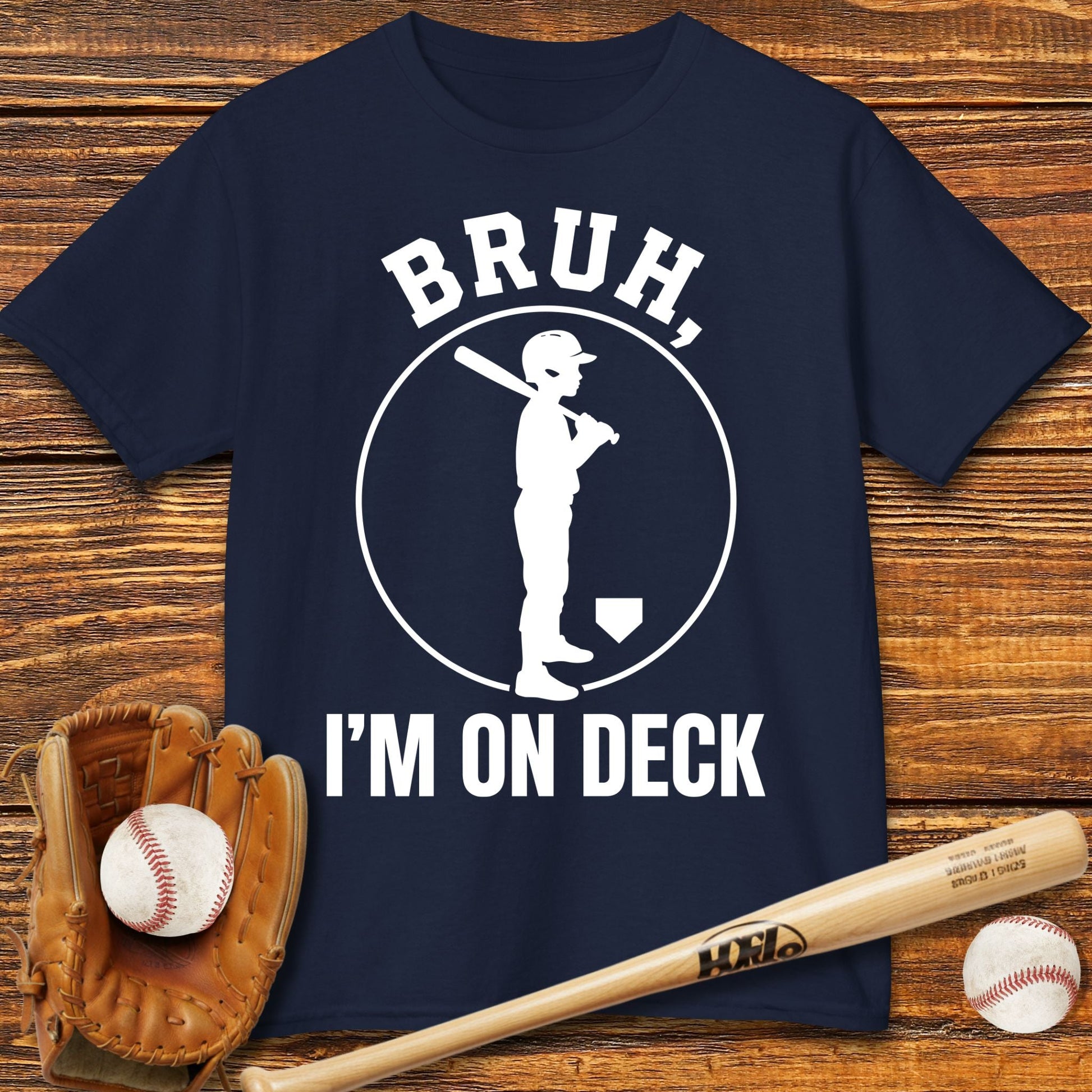 Bruh I'm On Deck Kids T-shirt - HomeRun PrintsKids clothes